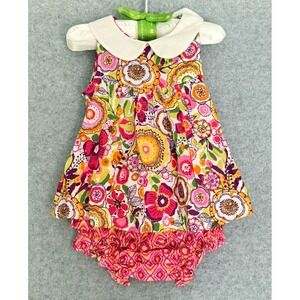 NEW! Vera Bradley Clementine Dress & Bloomers Set 0-3 Months MSRP $42.00